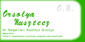 orsolya musztecz business card